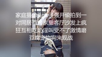 家庭摄像头入侵强开偸拍到一对同居百合家里客厅沙发上疯狂互相吃奶淫叫受不了激情磨豆腐宠物狗来观战