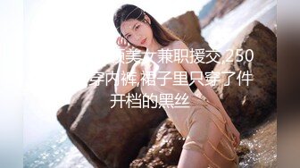 一步裙白领美女兼职援交,2500元没穿内裤,裙子里只穿了件开档的黑丝