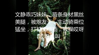 文静乖巧妹妹，苗条身材黑丝美腿，被炮友干，主动骑乘位猛坐，打桩机爆插，被操哎呀哎呀浪叫