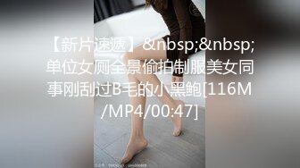 【新片速遞】&nbsp;&nbsp;单位女厕全景偷拍制服美女同事刚刮过B毛的小黑鲍[116M/MP4/00:47]