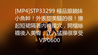 [MP4]STP33299 極品眼鏡妹小魚幹！外表甜美騷的很！撩起短裙隔著內褲摸穴，開檔絲襪後入美臀，正入猛操很享受 VIP0600