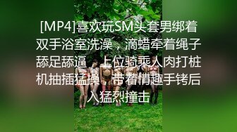 [MP4]喜欢玩SM头套男绑着双手浴室洗澡，滴蜡牵着绳子舔足舔逼，上位骑乘人肉打桩机抽插猛操，带着情趣手铐后入猛烈撞击